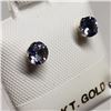 Image 2 : 10K Yellow Gold Tanzanite(0.56ct) Freshwater Pearl Earrings, Made in Canada, Suggested Retail Value 