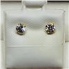Image 1 : 14K Yellow Gold Cubic Zirconia Earrings, Made in Canada, Suggested Retail Value $120