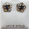 Image 1 : 10K Yellow Gold Sapphire(0.67ct) With Jacket Earrings, Made in Canada, Suggested Retail Value $160