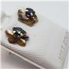 Image 2 : 10K Yellow Gold Sapphire(0.67ct) With Jacket Earrings, Made in Canada, Suggested Retail Value $160