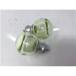 Lot of Glass Curtain Rod Finials