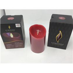 Lot of LuminaraReal Flame Effect Candle - Burgandy (2)