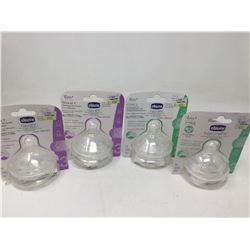 Lot of Chicco Assorted Natrual Fit Baby Bottle Nipples