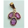 Image 2 : 14K Rose Gold Pink Sapphire(1.5ct) Diamond(0.04ct) Pendant, Insurance Value $2200 (Estimated Selling