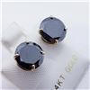 Image 1 : 14K Yellow Gold Black Diamond Stud(0.49ct) Earrings (~weight 1.97g), Made in Canada, Insurance Value