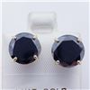 Image 2 : 14K Yellow Gold Black Diamond Stud(0.49ct) Earrings (~weight 1.97g), Made in Canada, Insurance Value