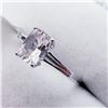 Image 1 : 14K White Gold Natural Morganite(1.7ct) Ring (~Size 6)(Ring is resizable for $40) (~weight 1.53g), M