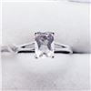 Image 2 : 14K White Gold Natural Morganite(1.7ct) Ring (~Size 6)(Ring is resizable for $40) (~weight 1.53g), M