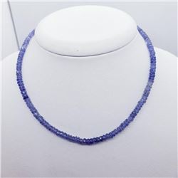 Silver Tanzanite(42ct) Necklace (~weight 8.78g), Insurance Value $2375 (Estimated Selling Price from