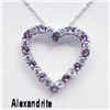 Image 2 : Silver Simulated Alexandrite Heart Shaped Necklace, Suggested Retail Value $200 (Estimated Selling P