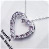 Image 3 : Silver Simulated Alexandrite Heart Shaped Necklace, Suggested Retail Value $200 (Estimated Selling P