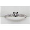 Image 2 : 10K White Gold Diamond(0.22ct) Solitaire Ring (~Size 6)(Ring is resizable for $40), Made in Canada, 