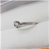 Image 3 : 10K White Gold Diamond(0.22ct) Solitaire Ring (~Size 6)(Ring is resizable for $40), Made in Canada, 