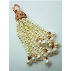 Rgss Freshwater Pearl With Crystal Pendant Necklace, Insurance Value $680 (Estimated Selling Price f