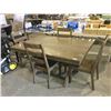 Image 1 : Brown Wooden 5-Piece Dining Set