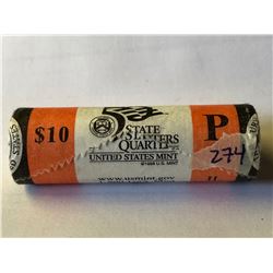 10 Dollar Roll US Mint Illinois P State Quarters