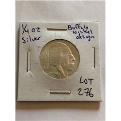 999 Fine Silver Buffalo Cheif 1/4oz Silver Bullion Coin
