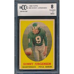 1958 Topps #90 Sonny Jurgensen RC (BCCG 8)