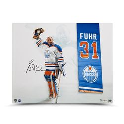 Grant Fuhr Signed Edmonton Oilers "Banner Night" 16x20 Limited Edition Photo (UDA COA)