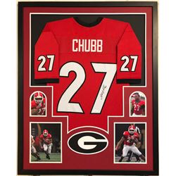 Nick Chubb Signed 34x42 Custom Framed Jersey (JSA COA)