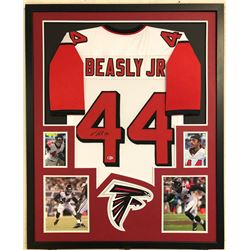 Vic Beasley Signed 34x42 Custom Framed Jersey (Beckett COA)