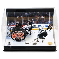 Wayne Gretzky Signed Los Angeles Kings "802nd Goal" Limited Edition 10x5x6 Hockey Puck Curve Display
