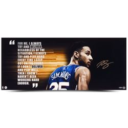 Ben Simmons Signed Philadelphia 76ers "Deliver" 15x36 Photo (UDA COA)