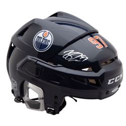 Connor McDavid Signed Edmonton Oilers Helmet (UDA COA)