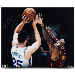 Ben Simmons Signed Philadelphia 76ers "Matchup" 20x24 Photo (UDA COA)
