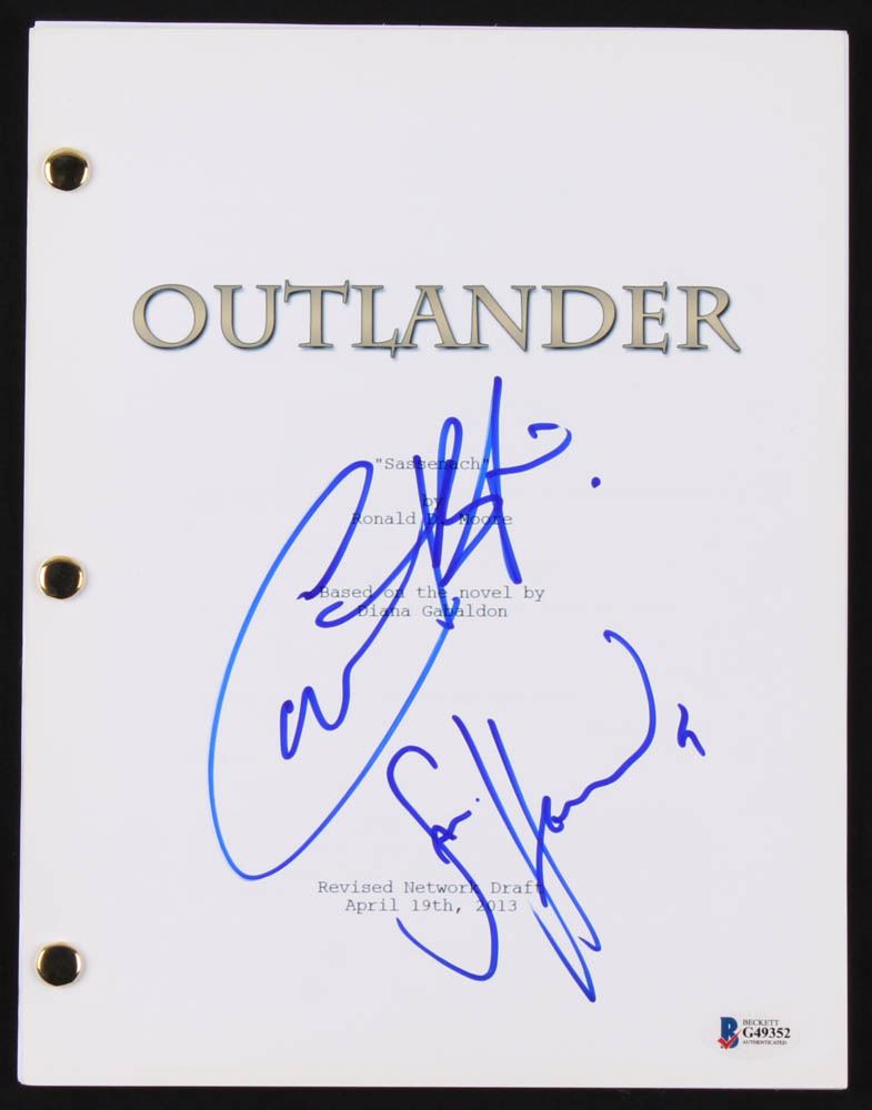 Sam Heughan Caitriona Balfe Signed 