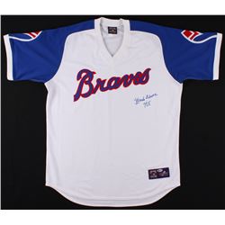 Hank Aaron Signed Atlanta Braves Jersey Inscribed "755" (Beckett COA)
