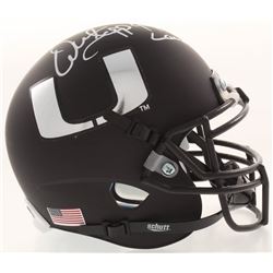 Warren Sapp Signed Miami Hurricanes Matte Black Mini Helmet Inscribed "94 Lombardi" (JSA COA)