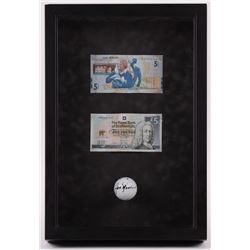 Jack Nicklaus Signed 11.5x17x3 Custom Framed Shadowbox Golfball Display with (2) Bills (Beckett LOA)