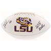 Image 1 : Devin White Signed LSU Tigers Logo Football Inscribed "2018 Butkus" (Beckett COA)