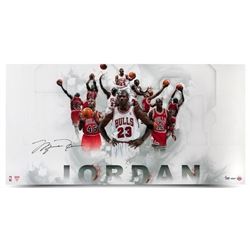 Michael Jordan Signed Chicago Bulls LE 18x36 Photo (UDA COA)