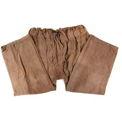 Lord of the Rings - Gene Sadler (stunt performer) brown medieval trousers, label attached inscribed 