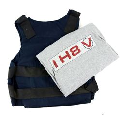 V (American sci-fi series, 2009-2011) - Sarita Malik bullet proof vest and grey protestor's T-shirt.