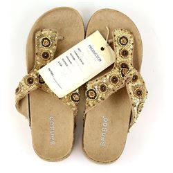 The Next Big Thing (2001) - Madonna as Abbie Reynolds, Bamboo branded sandals from scenes 4-9, inscr