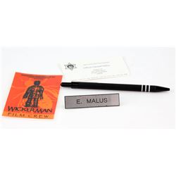 The Wicker Man (2006) - Prop pen, badge and calling card from the film starring and produced by Nico