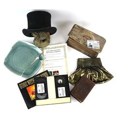 Quantity of assorted props, replica props and call sheets including Aliens, 007, The Mummy and V TV 