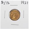 Image 1 : 1927 $2 1/2 Indian Head Quarter Eagle Gold Coin
