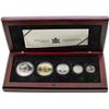 Image 2 : 2003 Canada Silver Maple Leaf Hologram (5) Coin Set w/ Box & COA