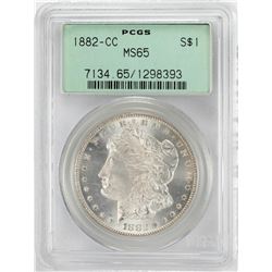 1882-CC $1 Morgan Silver Dollar Coin NGC MS65 Old Green Holder