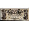 Image 1 : 1800's $10 Canal Bank New Orleans, LA Obsolete Note