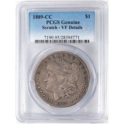 1889-CC $1 Morgan Silver Dollar Coin PCGS VF Details