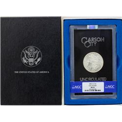 1885-CC $1 Morgan Silver Dollar Coin GSA Hoard Uncirculated w/ Box & COA NGC MS63