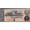 Image 1 : 1864 $5 Confederate States of America Note