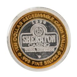 .999 Silver Sheraton Casino Tunica, Mississippi $10 Limited Edition Gaming Token