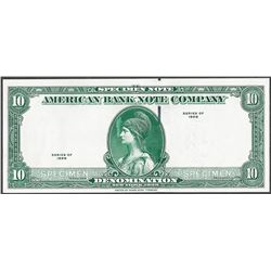 1929 Ten Unit American Bank Note Test Note