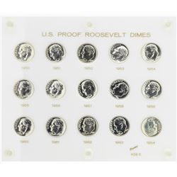 1950-1964 Proof Roosevelt Dime Coin Set